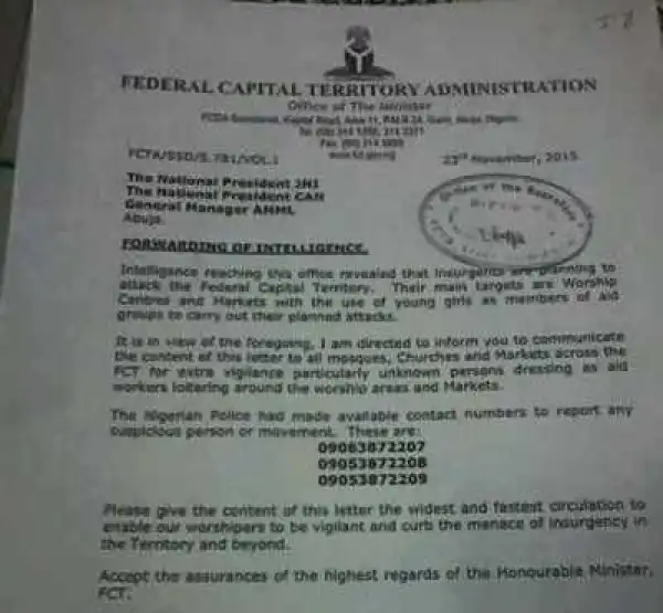 Boko Haram Planning To Attack Abuja Again? [See This]